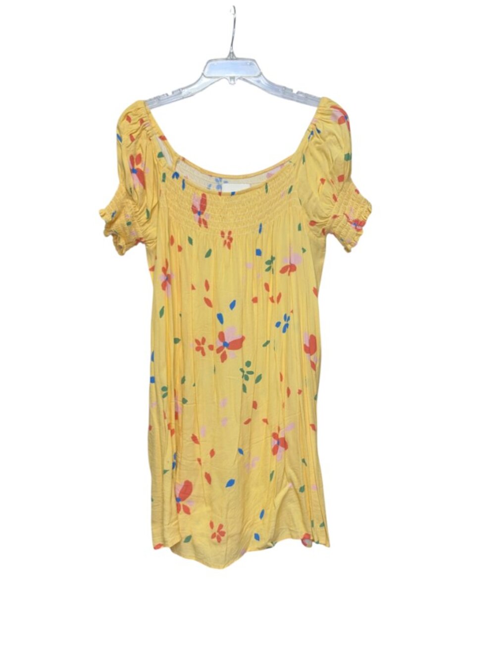 LACAUSA Capulet Dress Yellow Floral, Size Small